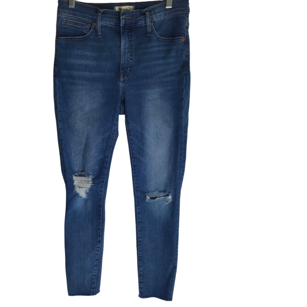 Madewell Womens 9" Mid-Rise Skinny Jeans with Raw‎ Hem Sz 28